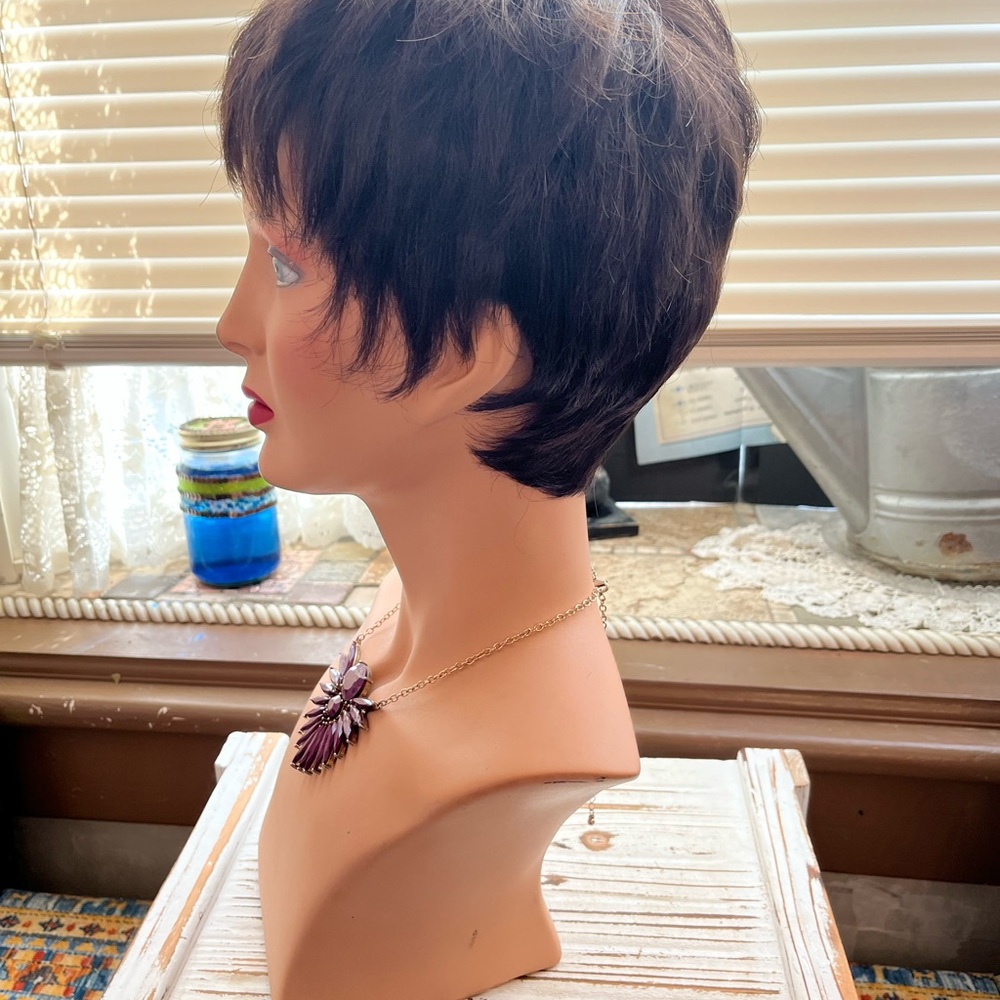 Dark Brown Synthetic Wig - Picture 2 of 4